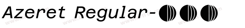 Azeret Regular字体转换